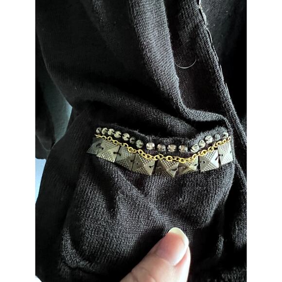 MNG Cardigan with Embellishment Size Medium Unique Work Wear - Picture 4 of 5